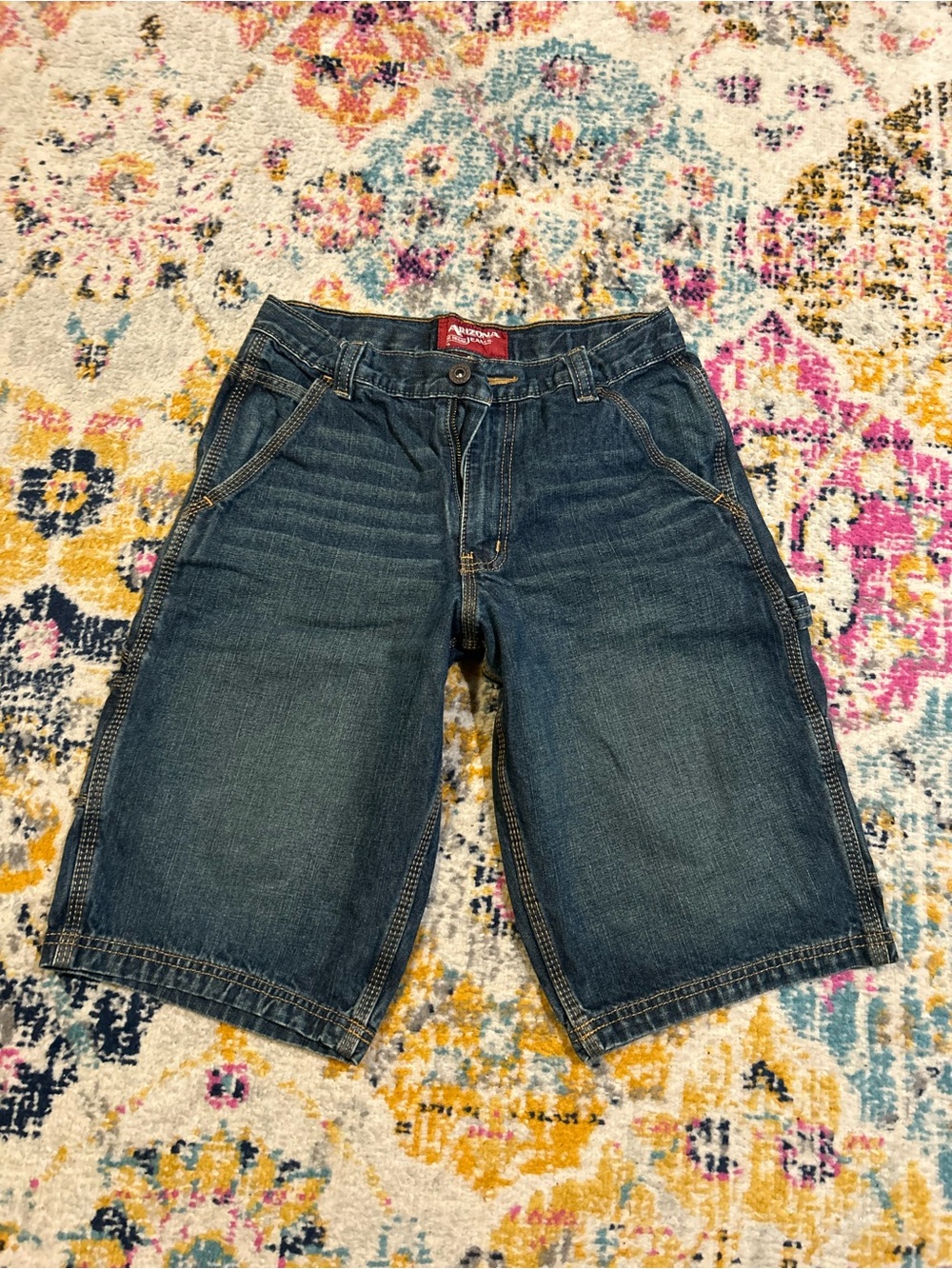 Arizona Jean Company Blue Denim Boys' Cargo Shorts